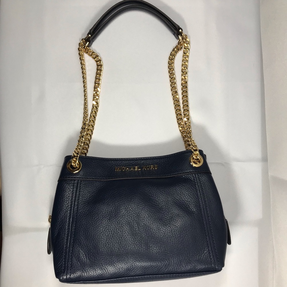Michael Kors Jet Set Medium Leather Chain Messenger Shoulder Bag